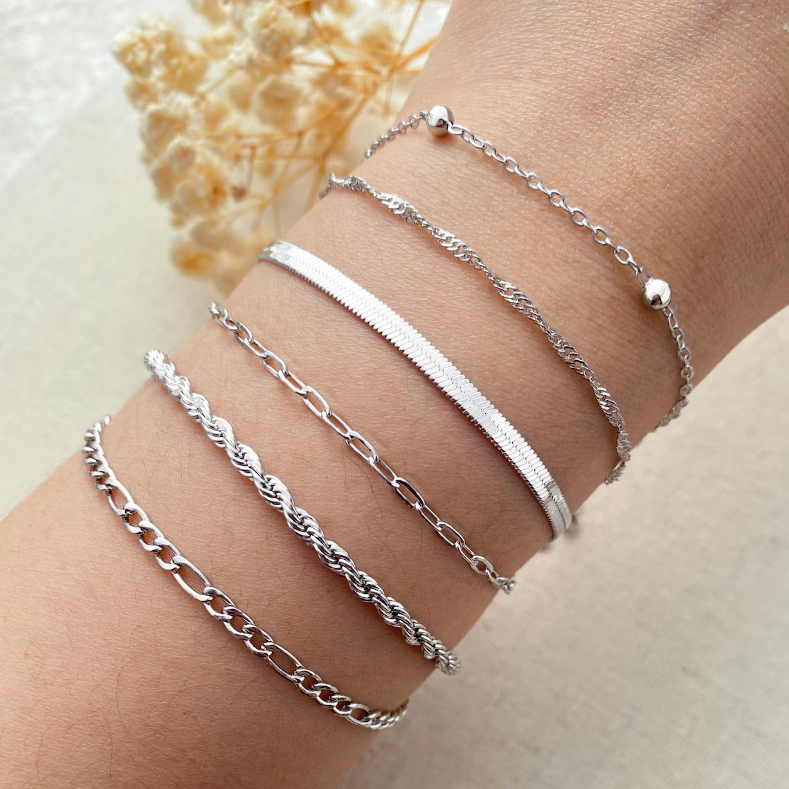 18K Gold Filled Bracelets,Paperclip Chain,Herringbone Chain,Rope,Snake Chain Bracelet,Everyday Bracelet,Dainty Bracelet,Minimalist Bracelet